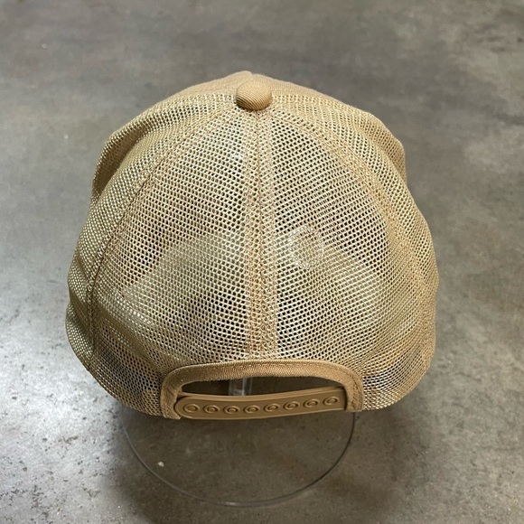 Vintage Asgrow Seed Farming Snapback Mesh Trucker Hat Tan K Brand Made In USA - Picture 5 of 6